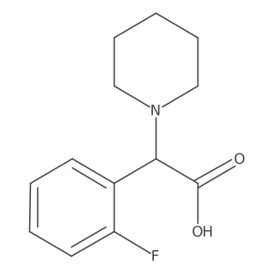 (R)-2-(2-fluorophenyl)-2-(piperidin-1-yl)acetic acid Structure