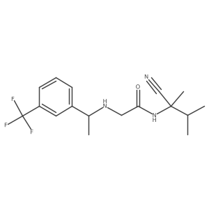 N-(1-cyano-1,2-dimethylpropyl)-2-({1-[3-(trifluoromethyl)phenyl]ethyl}amino)acetamide结构式