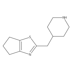 2-(piperidin-4-ylmethyl)-5,6-dihydro-4H-cyclopenta[d]thiazole结构式