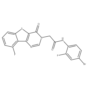 N-(4-bromo-2-fluorophenyl)-2-(9-fluoro-4-oxo[1]benzothieno[3,2-d]pyrimidin-3(4H)-yl)acetamide Structure