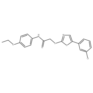 2-{[5-(3-chlorophenyl)-1,3-oxazol-2-yl]sulfanyl}-N-(4-ethoxyphenyl)acetamide Structure