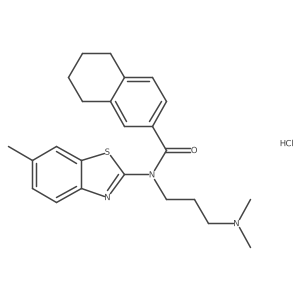N-(3-(dimethylamino)propyl)-N-(6-methylbenzo[d]thiazol-2-yl)-5,6,7,8-tetrahydronaphthalene-2-carboxamide hydrochloride Structure