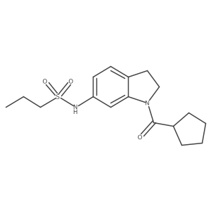 N-(1-(cyclopentanecarbonyl)indolin-6-yl)propane-1-sulfonamide Structure