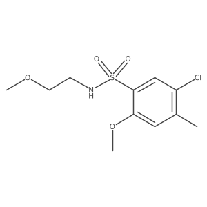 5-chloro-2-methoxy-N-(2-methoxyethyl)-4-methylbenzenesulfonamide结构式