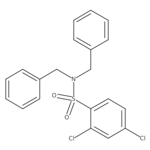O=S(=O)(c1ccc(Cl)cc1Cl)N(Cc1ccccc1)Cc1ccccc1结构式