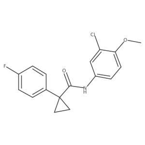 N-(3-chloro-4-methoxyphenyl)-1-(4-fluorophenyl)cyclopropanecarboxamide结构式