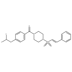 1-[4-(Difluoromethoxy)benzoyl]-4-(2-phenylethenesulfonyl)piperazine结构式