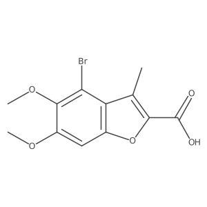 4-Bromo-5,6-dimethoxy-3-methyl-benzofuran-2-carboxylic acid Structure