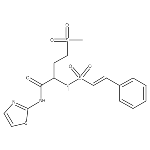 4-methanesulfonyl-2-(2-phenylethenesulfonamido)-N-(1,3-thiazol-2-yl)butanamide Structure