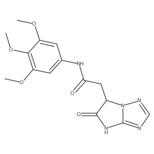 2-(5-oxo-5,6-dihydro-4H-imidazo[1,2-b][1,2,4]triazol-6-yl)-N-(3,4,5-trimethoxyphenyl)acetamide结构式