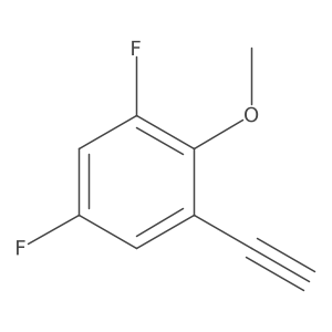 1-Ethynyl-3,5-difluoro-2-methoxybenzene结构式