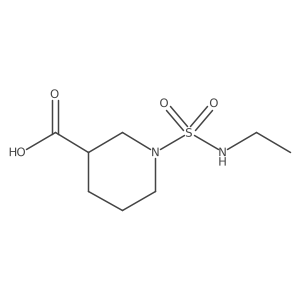 1-(N-ethylsulfamoyl)piperidine-3-carboxylic acid结构式