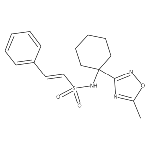 (E)-N-[1-(5-methyl-1,2,4-oxadiazol-3-yl)cyclohexyl]-2-phenylethenesulfonamide Structure