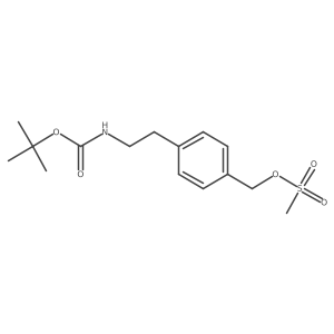 4-(2-(Tert-butoxycarbonylamino)ethyl)benzyl methanesulfonate Structure