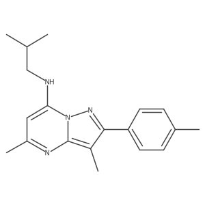 3,5-dimethyl-2-(4-methylphenyl)-N-(2-methylpropyl)pyrazolo[1,5-a]pyrimidin-7-amine Structure