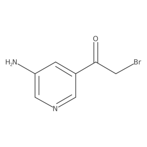 1-(5-Aminopyridin-3-yl)-2-bromoethan-1-one Structure