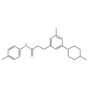 2-{[6-methyl-2-(4-methylpiperidin-1-yl)pyrimidin-4-yl]oxy}-N-(4-methylphenyl)acetamide结构式