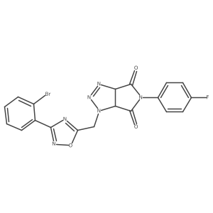1-((3-(2-bromophenyl)-1,2,4-oxadiazol-5-yl)methyl)-5-(4-fluorophenyl)-1,6a-dihydropyrrolo[3,4-d][1,2,3]triazole-4,6(3aH,5H)-dione结构式