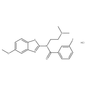 N-(2-(dimethylamino)ethyl)-3-fluoro-N-(5-methoxybenzo[d]thiazol-2-yl)benzamide hydrochloride Structure