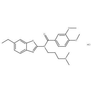 N-(3-(dimethylamino)propyl)-N-(6-ethylbenzo[d]thiazol-2-yl)-3,4-dimethoxybenzamide hydrochloride结构式