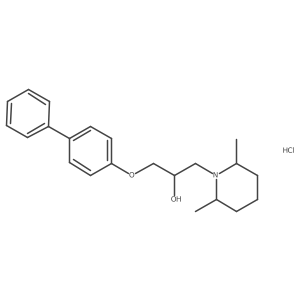 1-([1,1'-Biphenyl]-4-yloxy)-3-(2,6-dimethylpiperidin-1-yl)propan-2-ol hydrochloride Structure