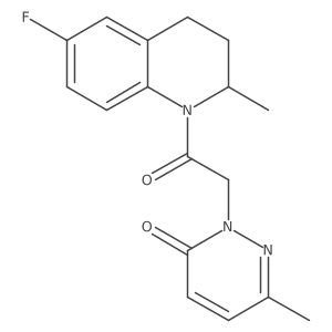 2-(2-(6-fluoro-2-methyl-3,4-dihydroquinolin-1(2H)-yl)-2-oxoethyl)-6-methylpyridazin-3(2H)-one Structure