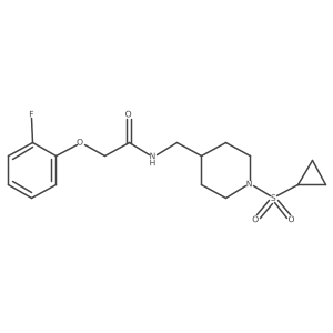N-((1-(cyclopropylsulfonyl)piperidin-4-yl)methyl)-2-(2-fluorophenoxy)acetamide结构式