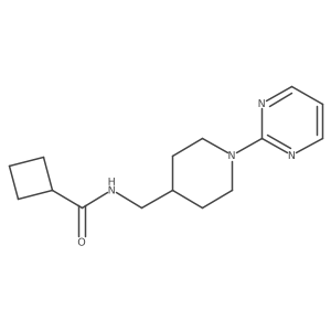 N-((1-(pyrimidin-2-yl)piperidin-4-yl)methyl)cyclobutanecarboxamide Structure