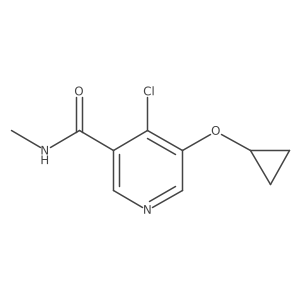 4-Chloro-5-cyclopropoxy-N-methylnicotinamide结构式