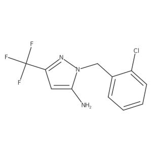 1-(2-chlorobenzyl)-3-(trifluoromethyl)-1H-pyrazol-5-amine Structure