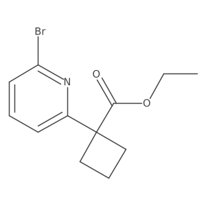 Cyclobutanecarboxylic acid, 1-(6-bromo-2-pyridinyl)-, ethyl ester Structure