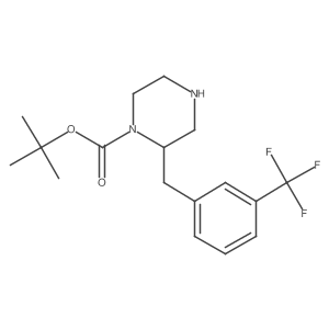 tert-Butyl (R)-2-(3-(trifluoromethyl)benzyl)piperazine-1-carboxylate Structure