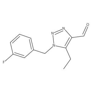 5-ethyl-1-[(3-fluorophenyl)methyl]-1H-1,2,3-triazole-4-carbaldehyde结构式