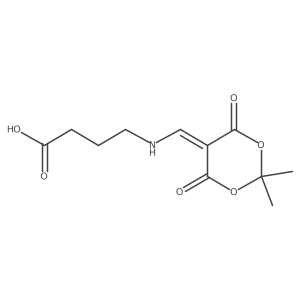 4-{[(2,2-Dimethyl-4,6-dioxo-1,3-dioxan-5-ylidene)-methyl]amino}butanoic acid Structure