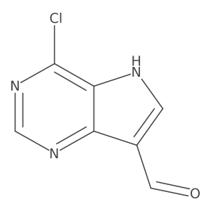 4-Chloro-5H-pyrrolo[3,2-d]pyrimidine-7-carbaldehyde结构式