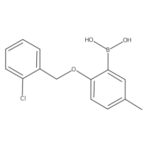 (2-[(2-Chlorophenyl)methoxy]-5-methylphenyl)boronic acid结构式