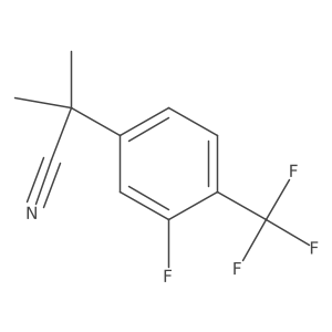 2-[3-Fluoro-4-(trifluoromethyl)phenyl]-2-methylpropanenitrile结构式