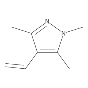 4-ethenyl-1,3,5-trimethyl-1H-pyrazole结构式