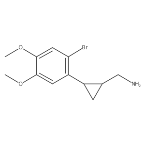 (2-(2-Bromo-4,5-dimethoxyphenyl)cyclopropyl)methanamine Structure