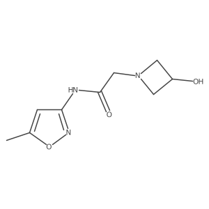 2-(3-hydroxyazetidin-1-yl)-N-(5-methyl-1,2-oxazol-3-yl)acetamide Structure