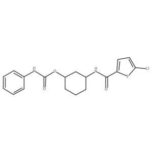 3-(5-Chlorothiophene-2-carboxamido)cyclohexyl phenylcarbamate结构式