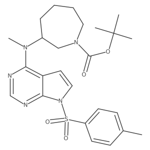 tert-butyl 3-(N-methyl-N-(7-tosyl-7H-pyrrolo[2,3-d]pyrimidin-4-yl)amino)azepane-1-carboxylate Structure