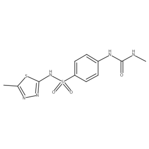 N-(5-methyl-1,3,4-thiadiazol-2-yl)-4-(3-methylureido)benzenesulfonamide Structure
