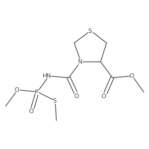 Methyl 3-[[[methoxy(methylthio)phosphinyl]amino]carbonyl]-4-thiazolidinecarboxylate Structure