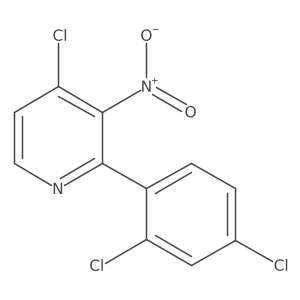 4-Chloro-2-(2,4-dichlorophenyl)-3-nitropyridine结构式