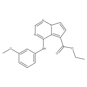 Ethyl 4-((3-methoxyphenyl)amino)pyrrolo[2,1-F][1,2,4]triazine-5-carboxylate Structure