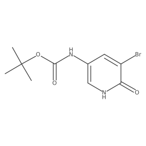tert-butyl N-(5-bromo-6-oxo-1,6-dihydropyridin-3-yl)carbamate结构式