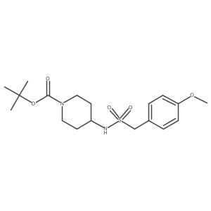 tert-Butyl 4-((4-methoxyphenyl)methylsulfonamido)piperidine-1-carboxylate结构式