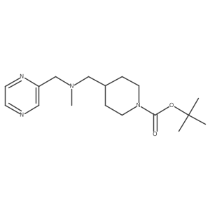 tert-Butyl 4-((methyl(pyrazin-2-ylmethyl)amino)methyl)piperidine-1-carboxylate Structure