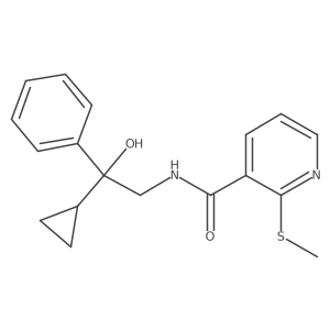 N-(2-cyclopropyl-2-hydroxy-2-phenylethyl)-2-(methylthio)nicotinamide结构式